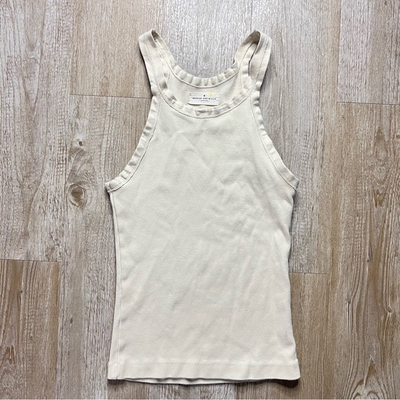 Imogene + Willie vintage white ribbed racerback tank- medium - Picture 2 of 4